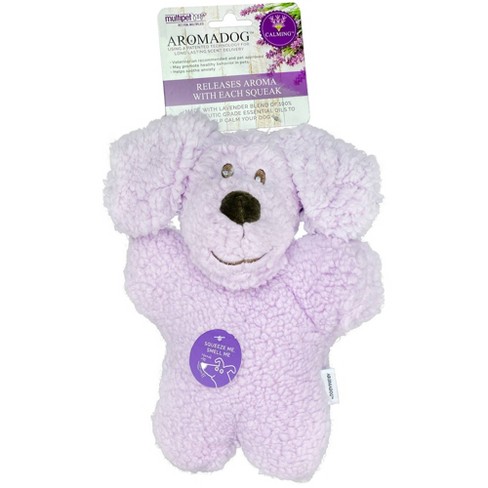 Multipet Aromadog Calming Dog Shaped Fleece Plush Assorted Dog Toy, Medium