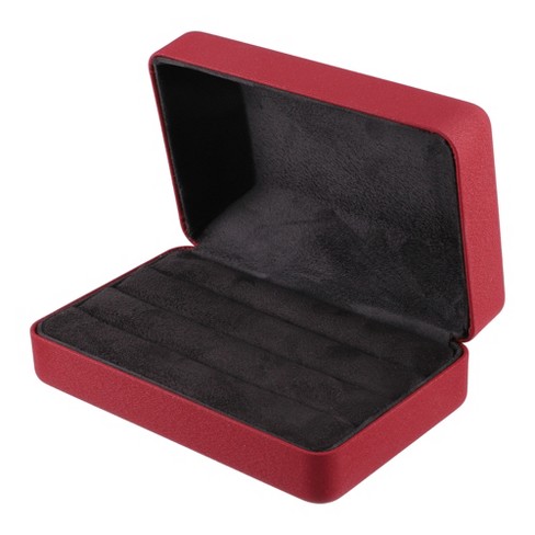 5 Pack Black Velvet Ring Insert Display Jewelry Storage Box, 100 Slot Foam  Holder Organizer for Selling Rings (13 x 9 In)