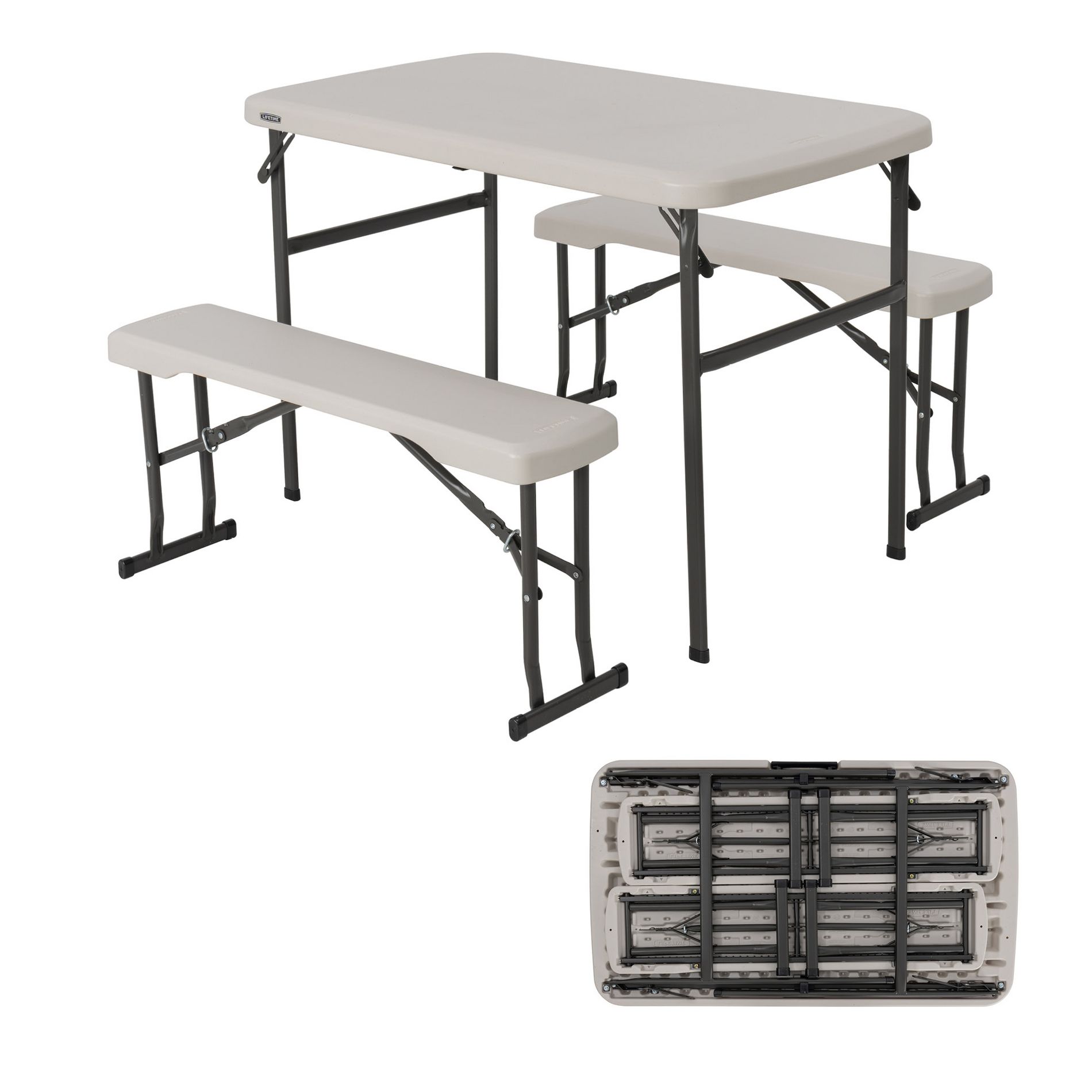 Lifetime Folding Picnic Table with Benches (80373)