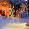 Tangkula 6 FT Lighted Christmas Reindeer 3D Buck Xmas Decoration with 300 Warm White LED Lights Standing Male Deer with Zip Ties & Ground Stakes - 3 of 4