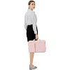 MaseiKar 360 Protective Laptop Case 13.3 inch, 13-13.3 inch Laptop Sleeve Compatible with MacBook Air, Square Quilted Bag Cover with 2 Pockets, Pink - 2 of 4