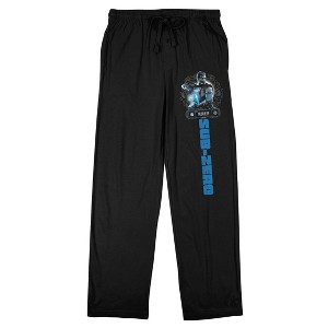 Mortal Kombat Klassic Sub-Zero Men's Black Sleep Pants - 1 of 3