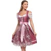 Women's Short Sleeve Satin Dress 3 Pieces Dress Costumes for Carnival Halloween - 4 of 4
