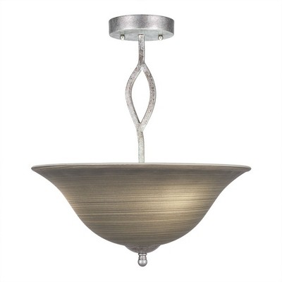 Toltec Lighting Revo 3 - Light Flush Mount in  Aged Silver