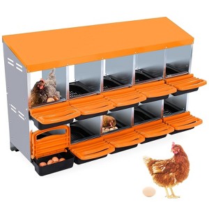Chicken Nesting Box,Chicken Egg Laying Box with Compartments, Roll Away Eggs Laying Boxes, Nesting Boxes, indoor & Outdoor Use,Easy Egg Collection - 1 of 4