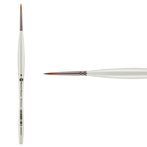 Borciani e Bonazzi UNICO Fiamatto Synthetic Series 820 Paint Brush, Round Size 6 - For Acrylic and Watercolor Painting - Ergonomic Handle, - 1 of 4
