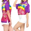 LA LEELA Hawaiian Shirts Womens Casual Summer Beach Party Blouse Shirt Short Sleeve Vacation Button Up Dress Tops Tee Shirts Blouses - 3 of 4