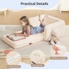 GOTGELIF 2-in-1 Kids Folding Sofa Chair Soft Toddler Couch & Lounger Gifts for Kids - 3 of 4