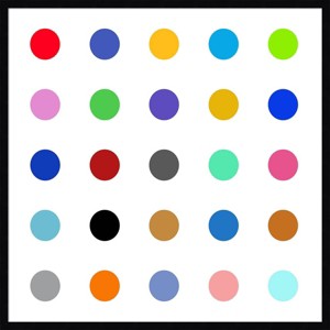 33"x33" Circle Five by Karl Langdon Wood Framed Wall Art Print Black - Amanti Art - 1 of 4