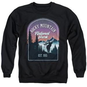 Men's Rocky Mountain National Park Sticker Crewneck Sweatshirt - 1 of 4