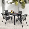 Tangkula 48" Rectangular Rattan Patio Dining Table for 6 w/ Metal Frame - 3 of 4