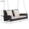 NicBex 2-Seat Hanging Porch Swing with Chains,Cushion and 2 Pillow for Patio Bedroom Porch Garden - 3 of 4