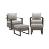 Gymojoy 4 Pieces Outdoor Patio Swivel Chair Ottoman High Back Chair Set - 3 of 4
