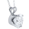 Pompeii3 .90 Carat Solitaire Pendant Natural Diamond 14K White Gold Womens Necklace - 2 of 3