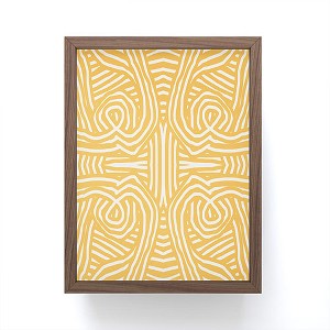 Little Dean Yellow mustard boho stripe Framed Mini Art Print 4" (H) x 3" (W) x 1" (D) - Society6 - 1 of 3