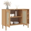 vidaXL Sideboard SENJA Rattan Look Brown 44.1 in.x15.7 in.x31.5 in. Solid Wood Pine - 4 of 4
