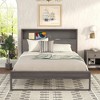 Platform Bed with Storage Headboard, Outlets and USB Ports - ModernLuxe - 2 of 4
