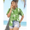 HAPPY BAY Button Down Shirt Funky Short Sleeve Tops Tropical Vacation Colorful Blouse Shirt Summer Hawaiian Beach Party Floral Shirts - 2 of 4