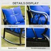 Syemin Patio Accent Chairs, Rocking Chair with Fixed Armrests, Ergonomic Design, Suitable for Lawn, Garden and Porch, Blue, 27.25"*36.5"*35.5" - 2 of 4