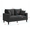 JUJABU 57" Modern High-Resilience Loveseat Sofa with Wooden Frame and Corduroy Upholstered, for Small Spaces - 4 of 4