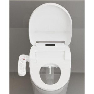GreenEver Round Smart Bidet Seat Multiple Spray Modes Instant Warm Water Seat Sensor LED Night Light - 1 of 4