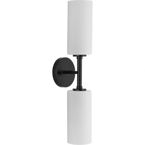 Progress Lighting Cofield 2-Light Wall Bracket, Matte Black, Glass Shade - 1 of 1