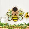 The Lakeside Collection Handcrafted Rattan Bee or Ladybug Wall Decor with Vibrant Yellow Flowers - 4 of 4