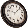 Traditional Large Wall Clock - 23 - Inch Vintage Distressed Dial, Metal Hands, Glass Lens, Quartz Accuracy, Black - Brown - 3 of 4