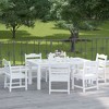 Patio Dining Chair With Armset Set Of 2, HIPS All-Weather Dining Chair With Imitation Wood Grain - 3 of 4
