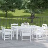 Patio Dining Chair With Armset Set Of 2, HIPS All-Weather Dining Chair With Imitation Wood Grain - image 3 of 4