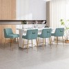 SEYNAR Modern Velvet 37'' H Metal Leg Counter or Bar Stools Set of 4 - 2 of 4