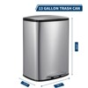 13-Gallon Foot-Operated Kitchen Trash Can, Made Of Stainless Steel, With A Soft-Close Lid And Removable Inner Bin, Suitable for Bathrooms, Offices - 2 of 4