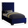 Meridian Furniture,Lexi Velvet Bed - 2 of 3