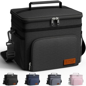 Insulated Lunch Box for Men & Women - Leak-Proof Cooler Lunch Bag with 4 Pockets, Adjustable Strap, Ideal for School - 1 of 4
