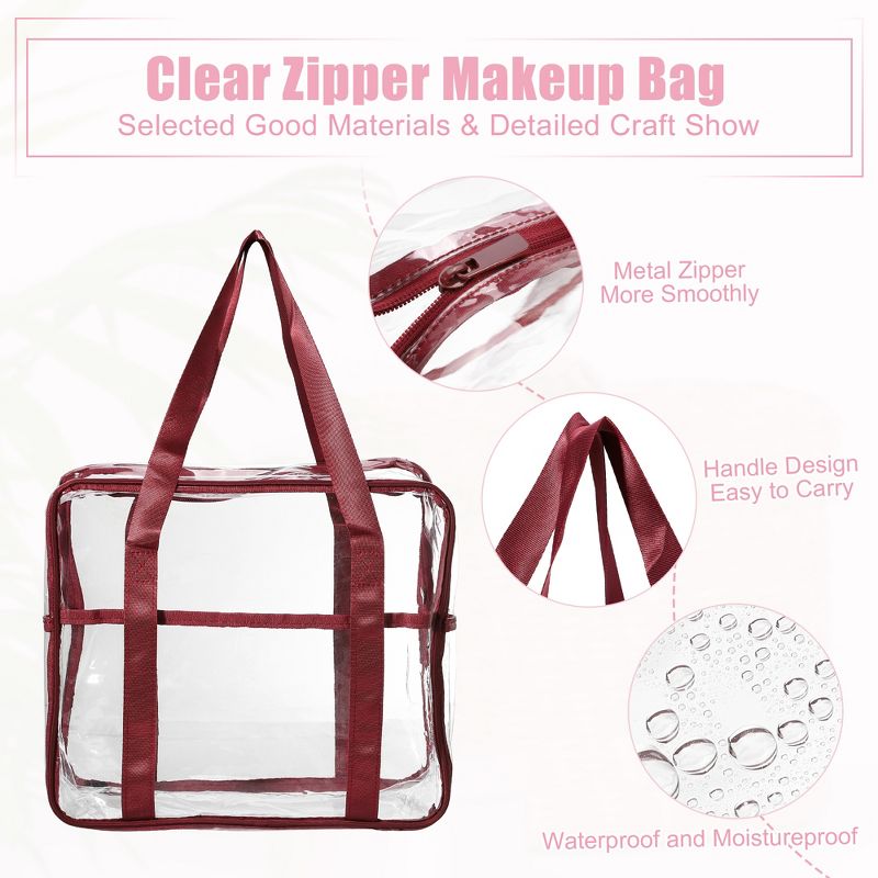Unique Bargains Large PVC Zipper Makeup Bags and Organizers 1 Pc, 4 of 7