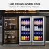 Yeego 30-inch Dual Zone Beverage Cooler, Two Pack, Holds 160 Cans, Undercounter Beer and Wine Refrigerator, Built-In/Freestanding - 3 of 4