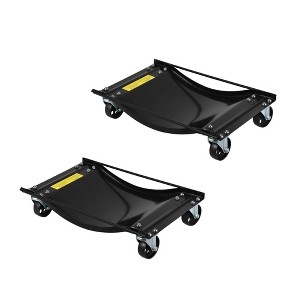 TROPOW Car Dolly, Wheel Dolly Set of 2 - 5000LBS Capacity w/3.6" Steel Wheels, Heavy Duty Vehicle Moving Dollies - 1 of 4
