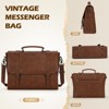 Messenger Bag for Men 15.6 inch Vintage Leather Waterproof Laptop Briefcase - 4 of 4