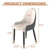 WJSHome Kitchen Chairs Mid-Century Modern Dining Chairs Set of 2, Upholstered Kitchen Chairs with Metal Legs for Dining Room - 2 of 4