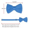 INSPIRE CHIC Men's Pre-Tied Adjustable Strap Solid Color Knitted Bow Ties - 3 of 4