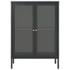 vidaXL Sideboard Anthracite 29.5"x13.8"x41.3" Steel and Glass - 3 of 4