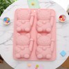 Unique Bargains Chocolate Mould 4-Cavity Lucky Cat Candy Mould Hand Wash Pink 6.85"x5.51"x1.22" 1 Pc - 2 of 4