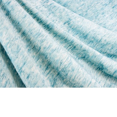 Sea Blue Reversible Sherpa Fleece Throw Blanket