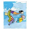 Cartoon Network Ed Edd N Eddy Running Through Silk Touch Throw Blanket 50x60 Inches - image 3 of 4