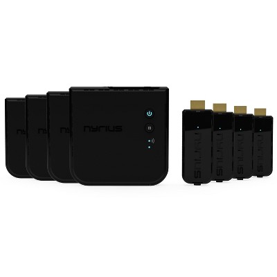 Nyrius Aries Pro Wireless Hdmi Transmitter & Receiver To Stream Hd 1080p 3d  Video & Bonus Hdmi Cable - Black : Target