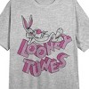 Looney Tunes Bugs Bunny and Series Title Logo Women's Gray Short Sleeve Crew Neck Sleep Shirt - 2 of 2