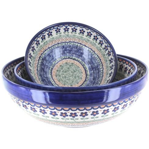 Blue Floral Bowl Cover Set