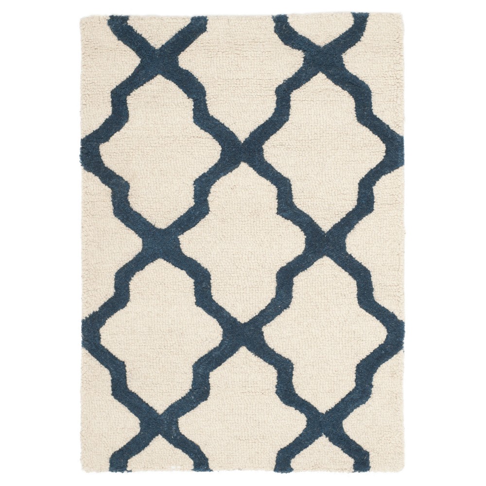 Maison Textured Rug - Ivory / Navy (2'x3') - Safavieh
