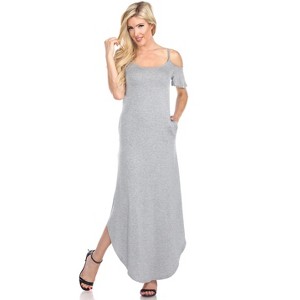 Women's Cold Shoulder Lexi Maxi Dress with Pockets - White Mark - 1 of 3
