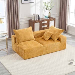67.7'' Chenille 2-Seater Modular Sofa with Lounging Design and No-Installation Setup - 1 of 4